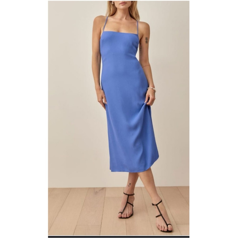 Reformation Blue Midi Dress